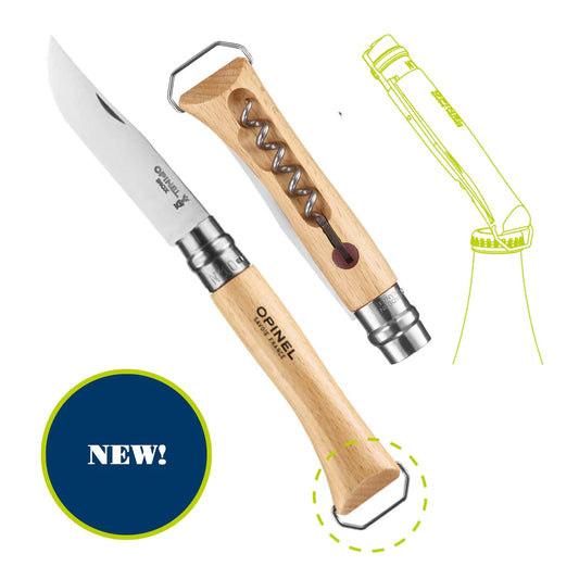 Opinel No.10 Corkscrew with Bottle Opener Knives