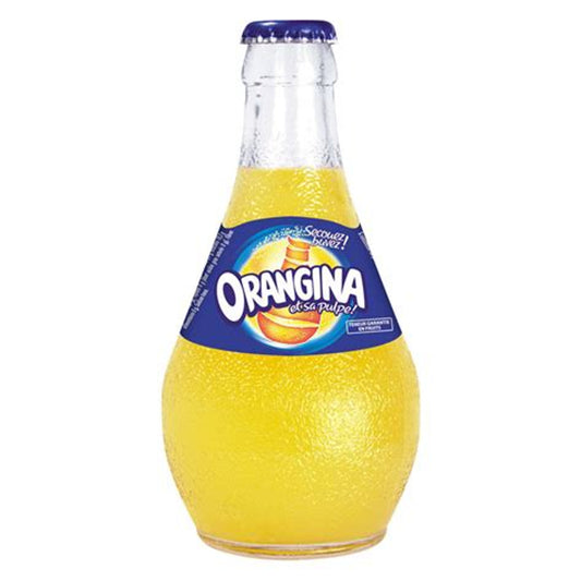 Orangina Soda, Small Glass Bottle